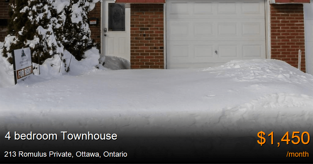 213 romulus private, ottawa Townhouse for Rent
