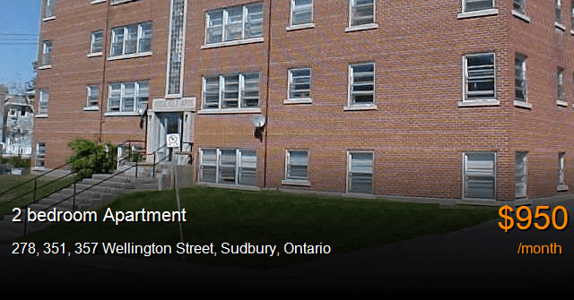 278, 351, 357 wellington street, sudbury Apartment for Rent