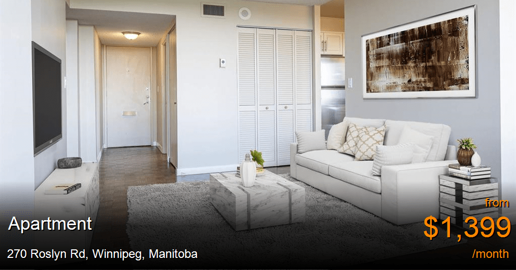 270 Roslyn Rd, Winnipeg Apartment for Rent