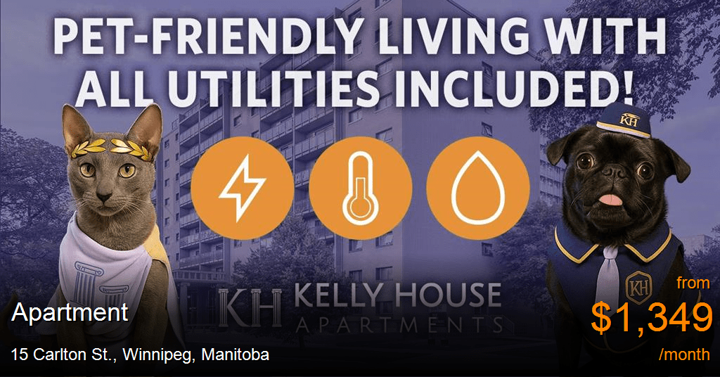 15 carlton st., winnipeg Apartment for Rent
