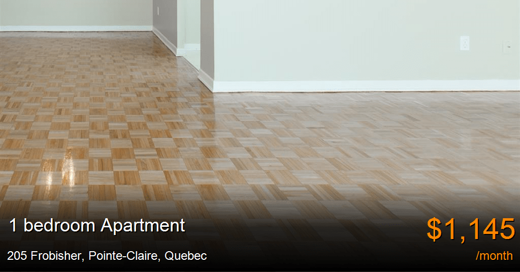 205 Frobisher, PointeClaire Apartment for Rent B126148