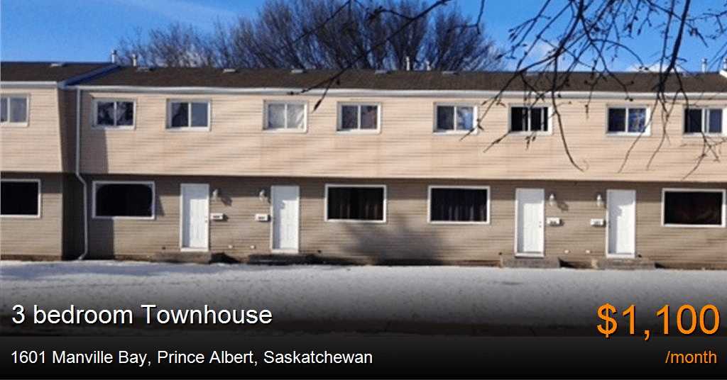 1601 manville bay, prince albert Townhouse for Rent