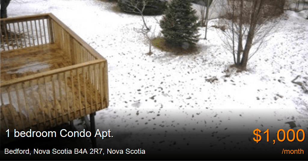 bedford, nova scotia b4a 2r7 Condo Apt. for Rent