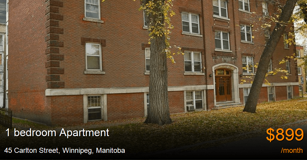 45 carlton street, winnipeg Apartment for Rent