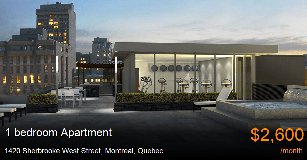 1420 sherbrooke west street, montreal Apartment for Rent