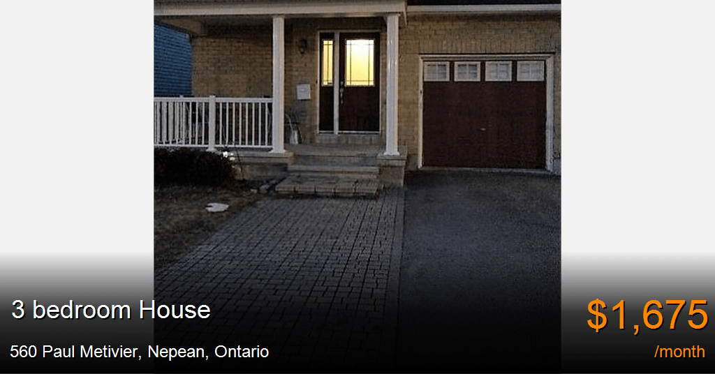 560 paul metivier, nepean House for Rent