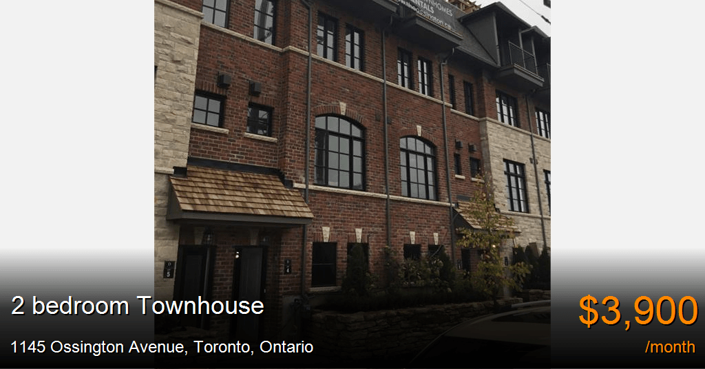 1145 ossington avenue, toronto Townhouse for Rent