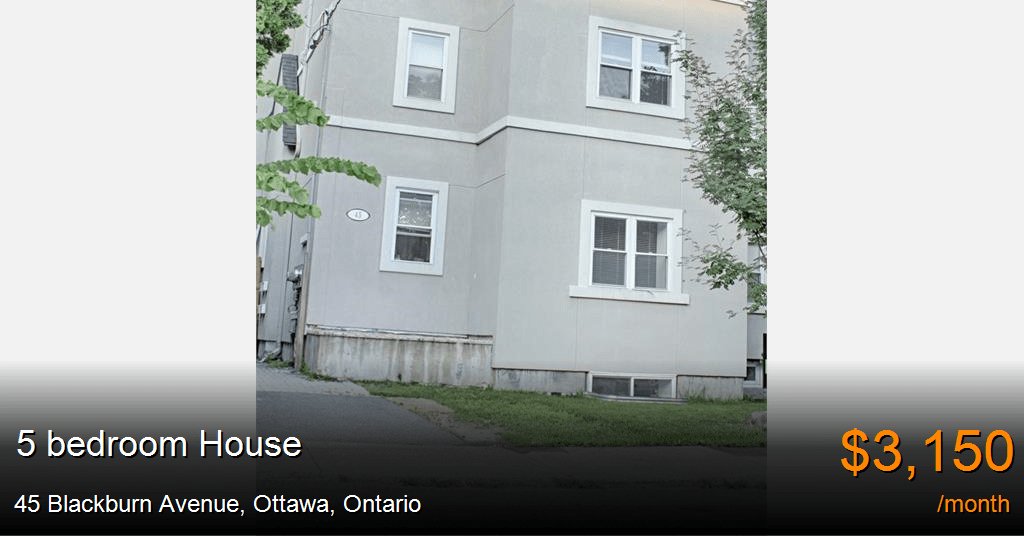 45 blackburn avenue, ottawa House for Rent