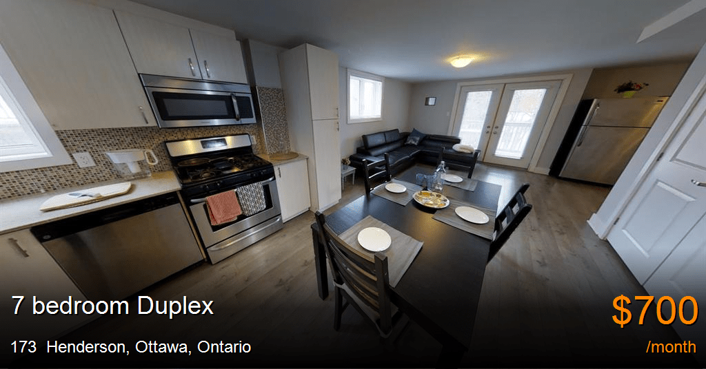 173 henderson, ottawa Duplex for Rent