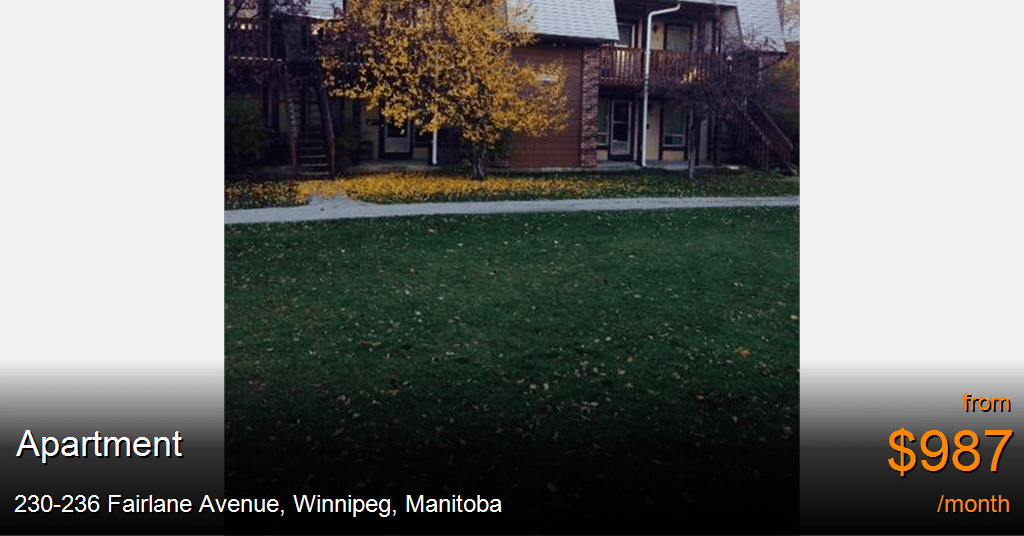 230236 fairlane avenue, winnipeg Apartment for Rent
