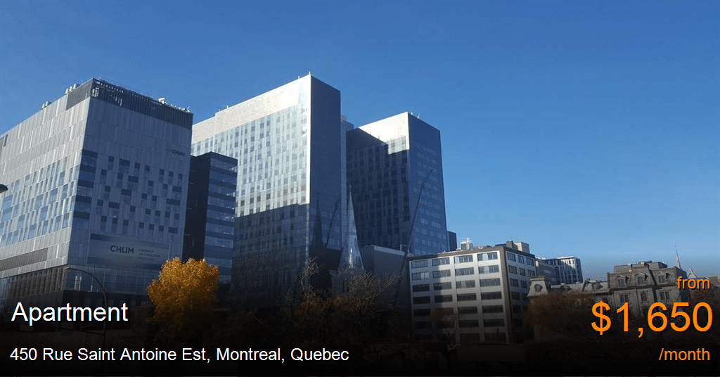 450 rue saint antoine est, montreal Apartment for Rent