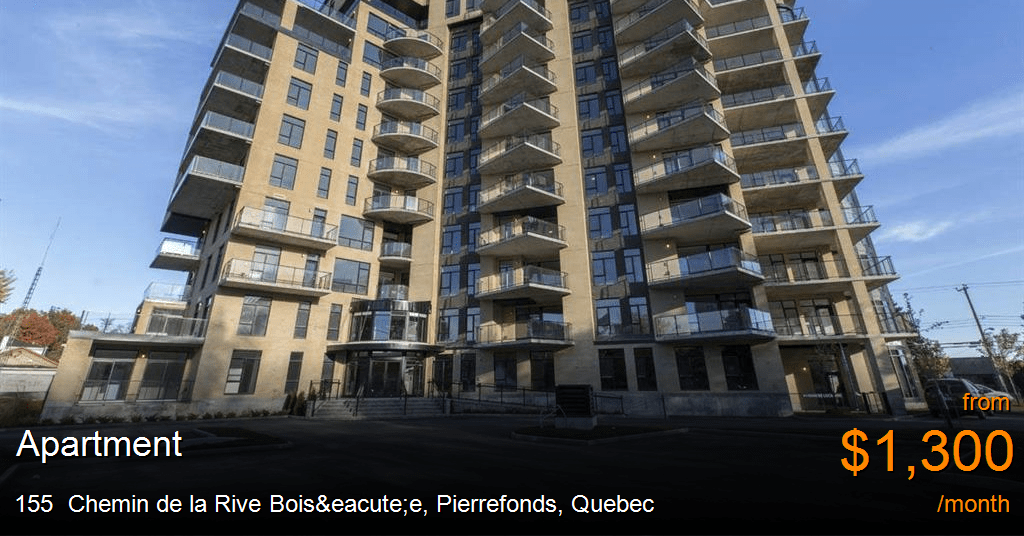 155 chemin de la rive boisée, pierrefonds Apartment for Rent