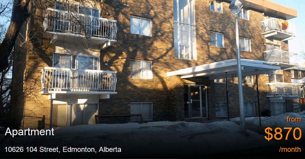 10626 104 street, edmonton Apartment for Rent