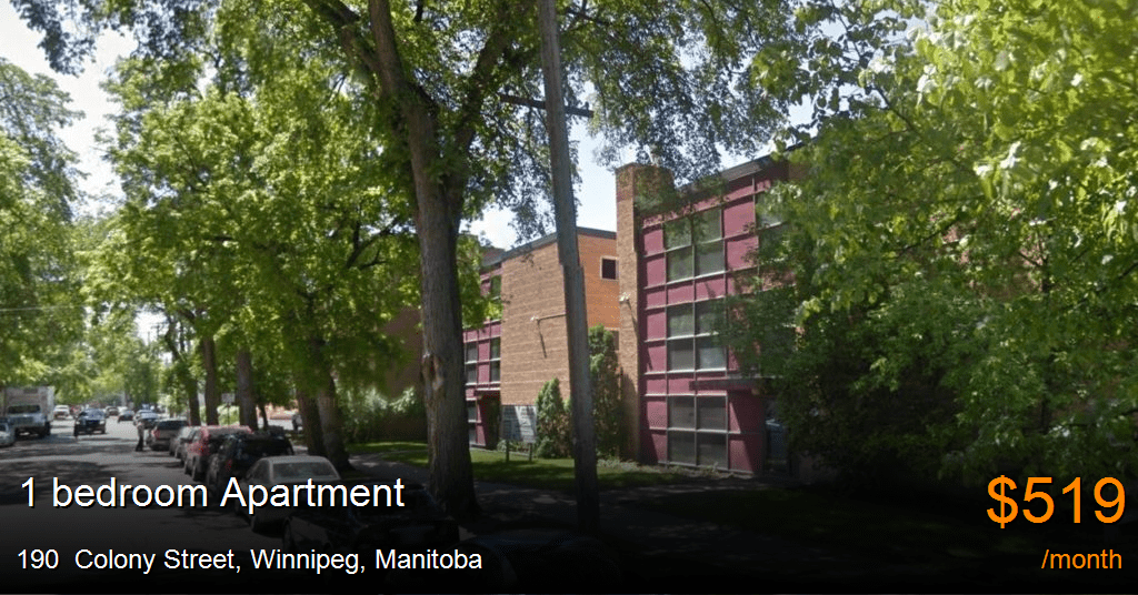 190 colony street, winnipeg Apartment for Rent
