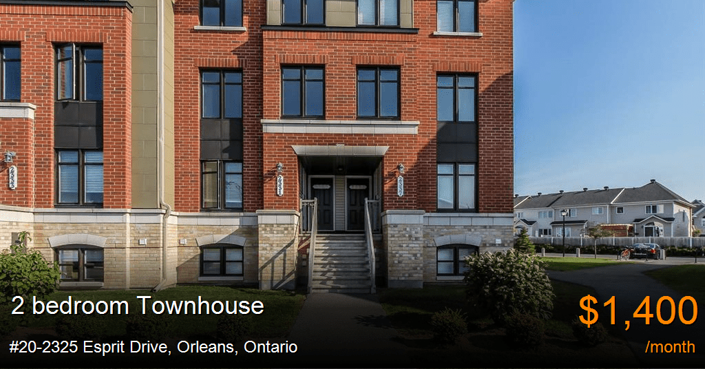 202325 esprit drive, orleans Townhouse for Rent