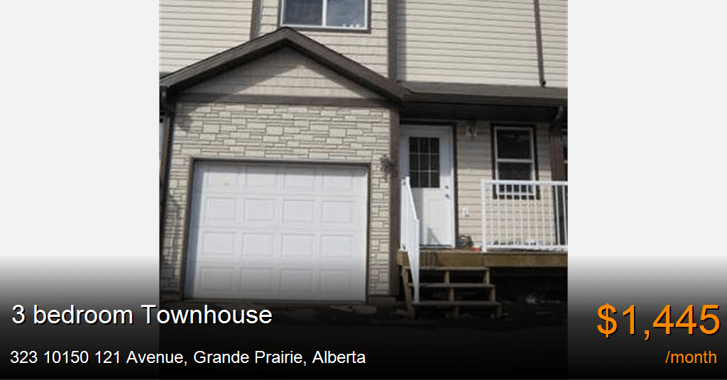 323 10150 121 avenue, grande prairie Townhouse for Rent
