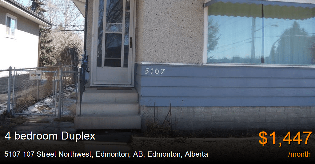5107 107 street northwest, edmonton, ab, edmonton Duplex for Rent