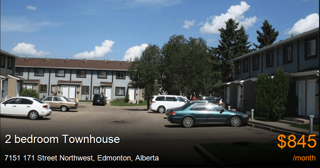 7151 171 street northwest, edmonton Townhouse for Rent