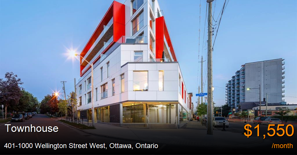 4011000 wellington street west, ottawa Townhouse for Rent