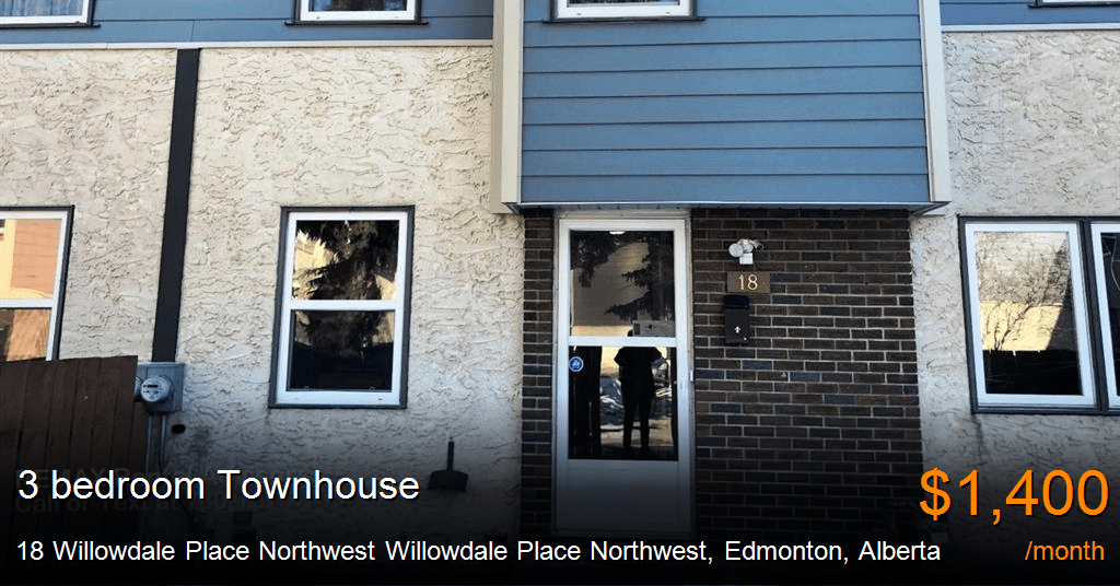 18 willowdale place northwest willowdale place northwest, edmonton Townhouse for Rent