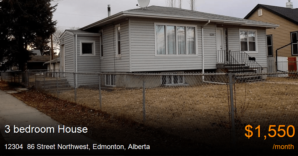 12304 86 street northwest, edmonton House for Rent