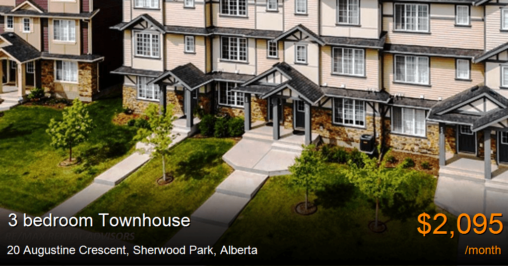 20 augustine crescent, sherwood park Townhouse for Rent