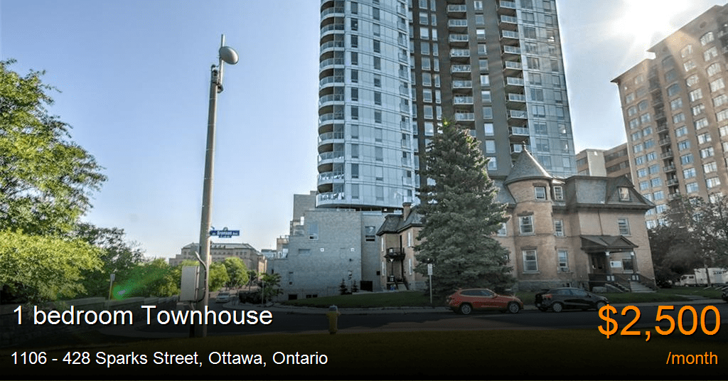 1106 428 sparks street, ottawa Townhouse for Rent