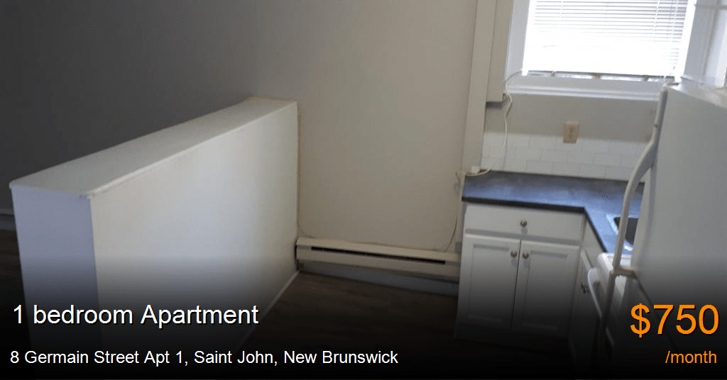 8 germain street apt 1, saint john Apartment for Rent