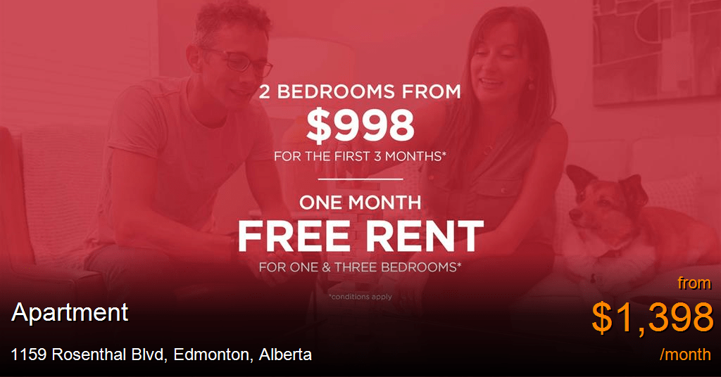 1159 rosenthal blvd, edmonton Apartment for Rent