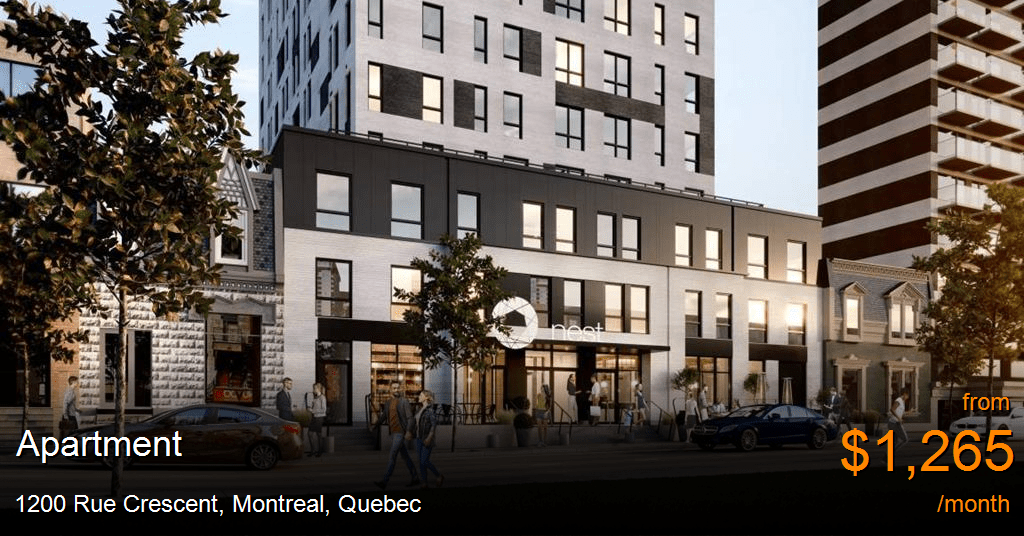 1200 rue crescent, montreal Apartment for Rent