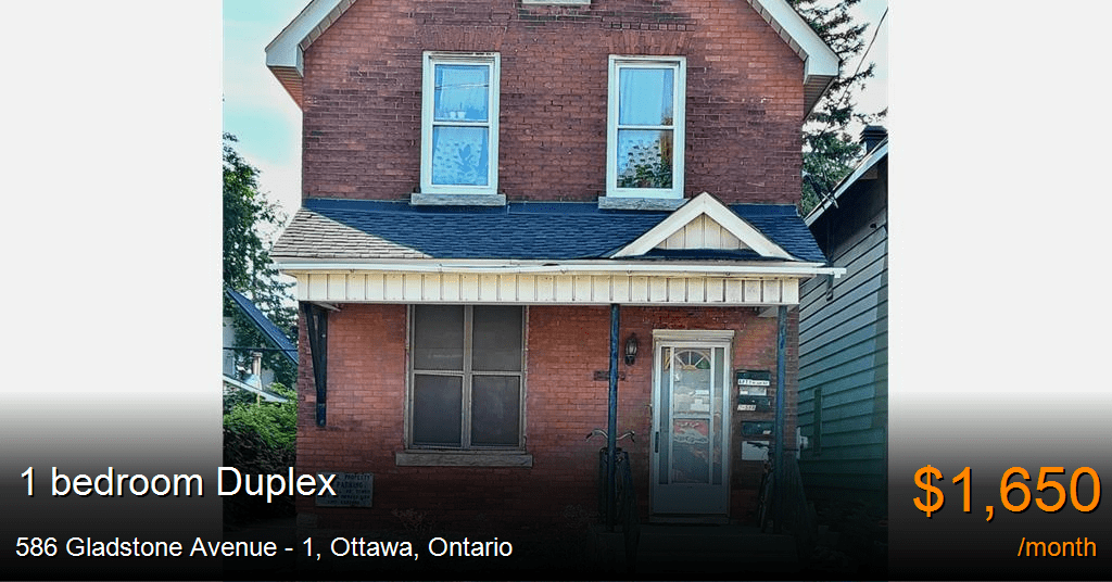 586 gladstone avenue, ottawa Duplex for Rent