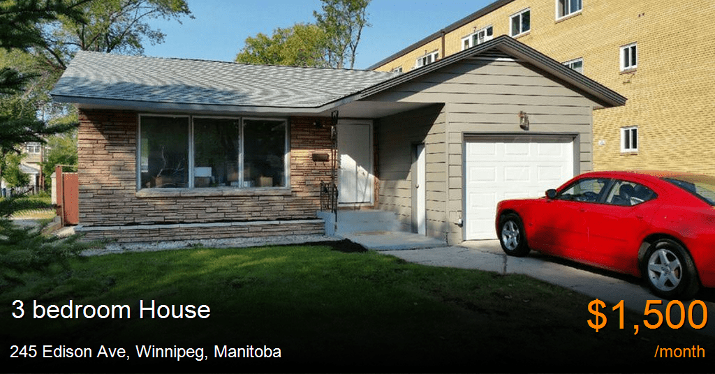 245 edison ave, winnipeg House for Rent