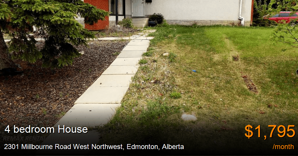 2301 millbourne road west northwest, edmonton House for Rent