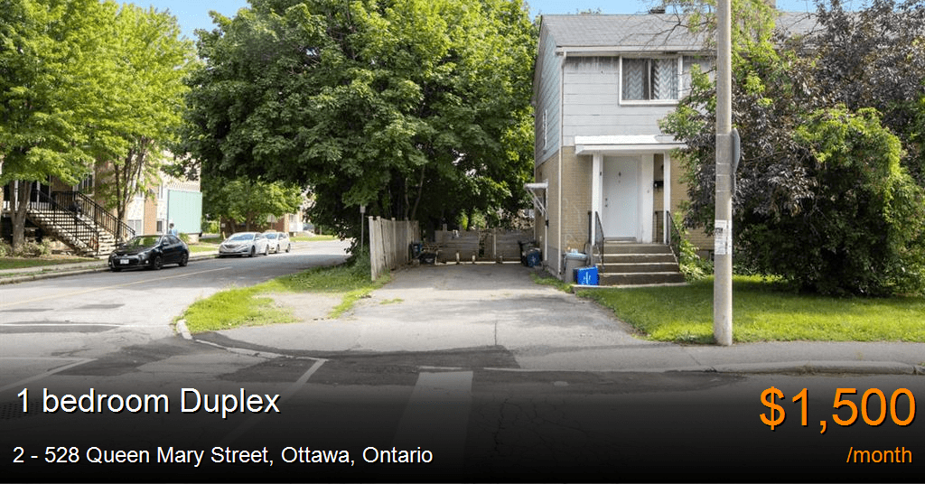 2 528 queen mary street, ottawa Duplex for Rent