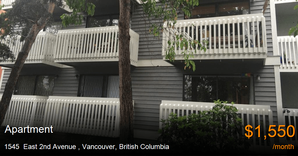1545 east 2nd avenue, vancouver Apartment for Rent