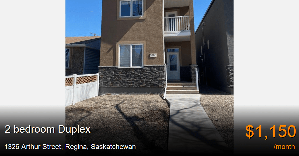 1326 arthur street, regina Duplex for Rent