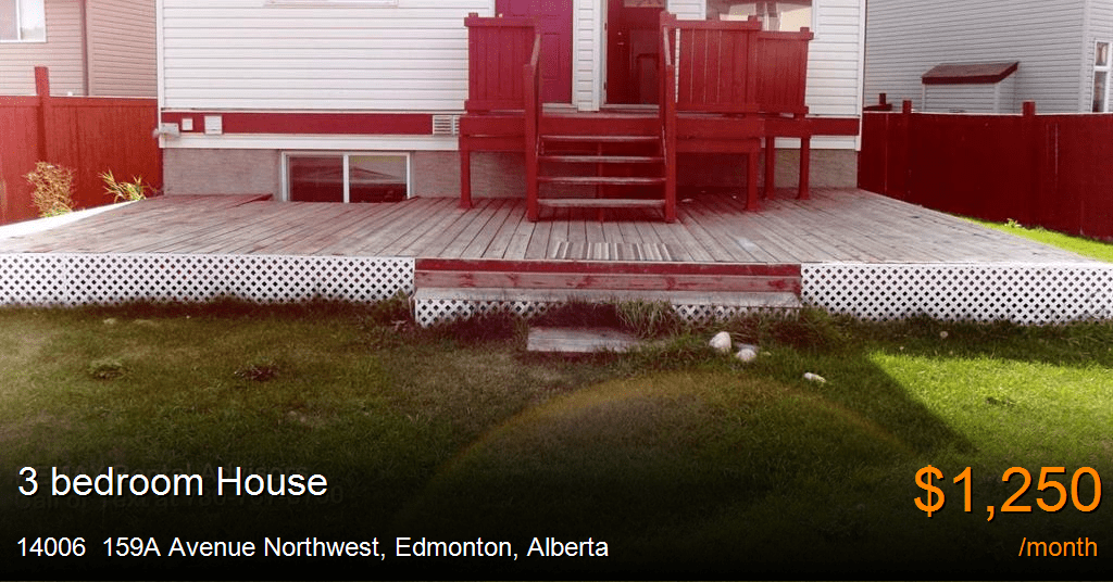 14006 159a avenue northwest, edmonton House for Rent