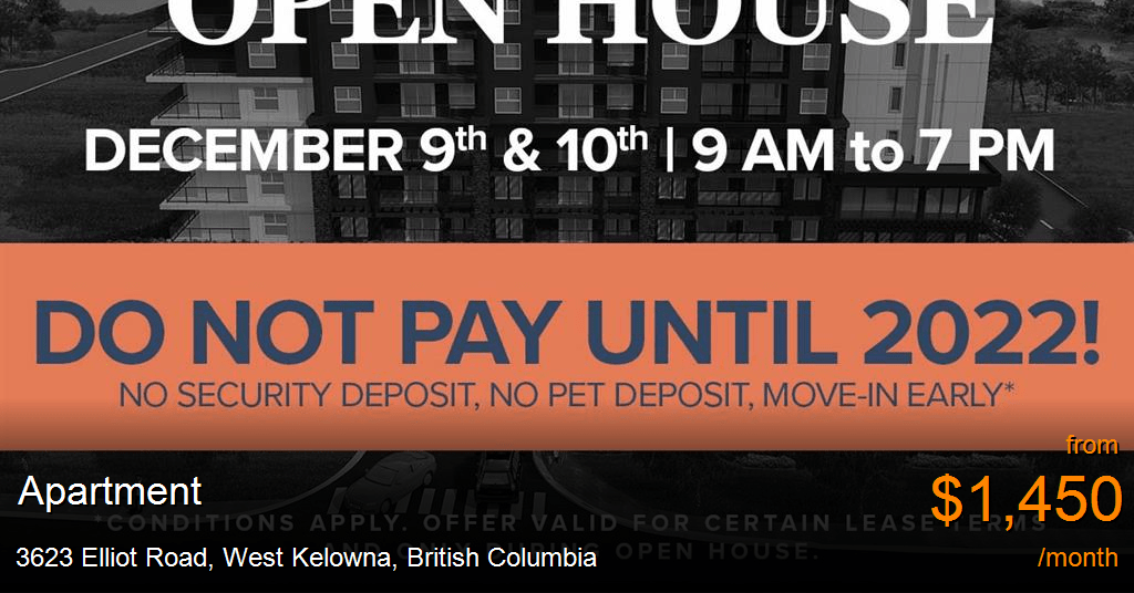 3623 elliot road, west kelowna Apartment for Rent