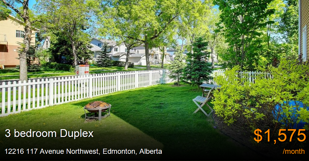 12216 117 avenue northwest, edmonton Duplex for Rent