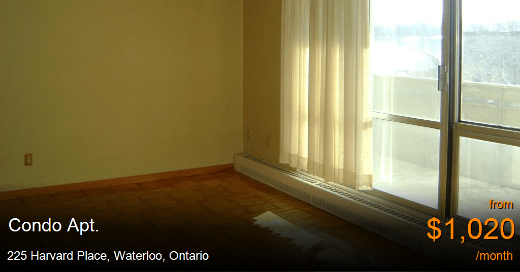 225 harvard place, waterloo Condo Apt. for Rent
