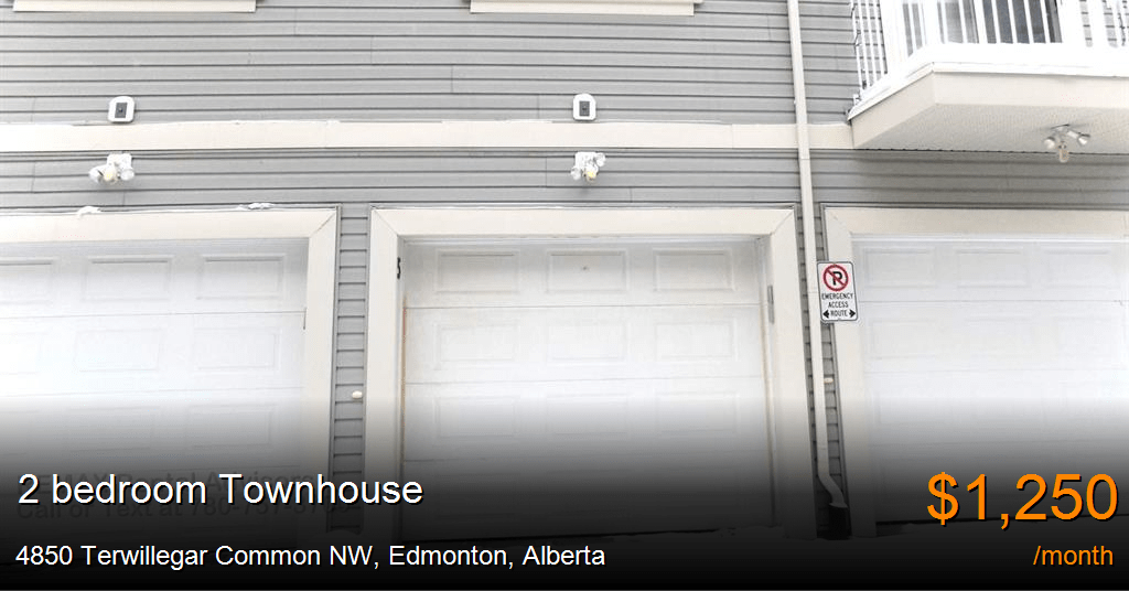 4850 terwillegar common nw, edmonton Townhouse for Rent