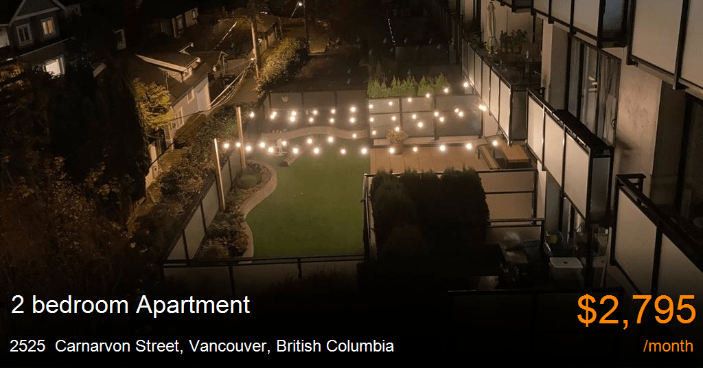 2525 carnarvon street, vancouver Apartment for Rent