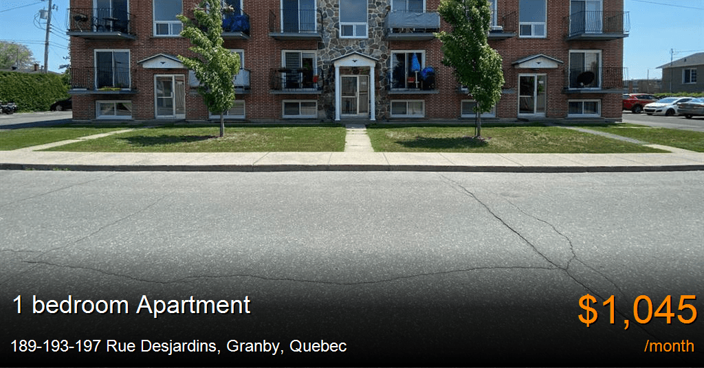 189193197 rue desjardins, granby Apartment for Rent