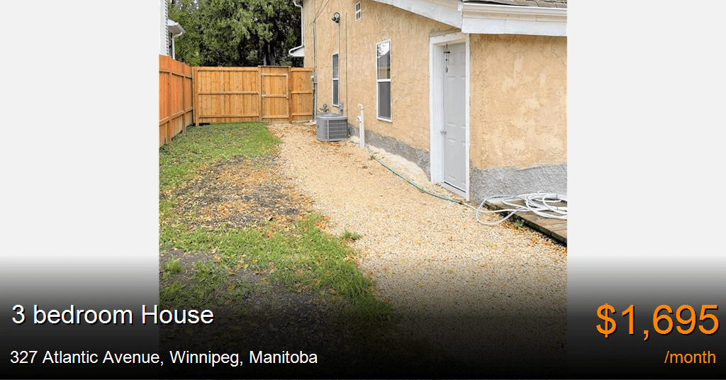 327 atlantic avenue, winnipeg House for Rent
