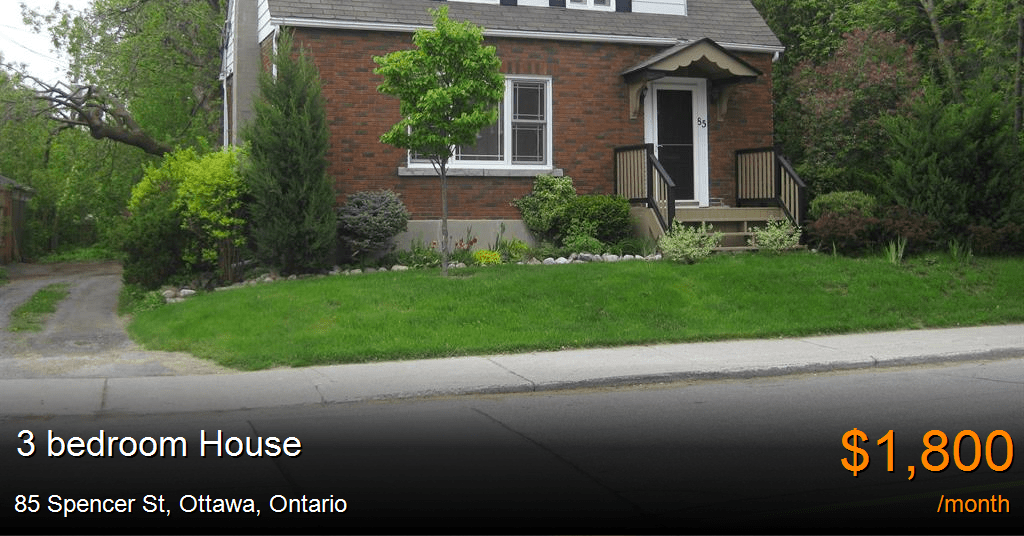85 spencer st, ottawa House for Rent