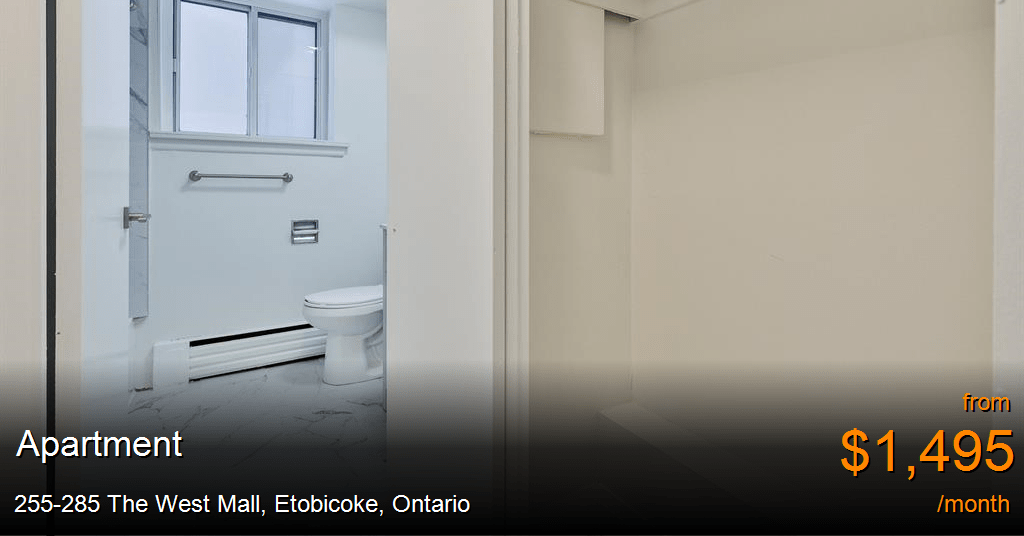 255285 the west mall, etobicoke Apartment for Rent