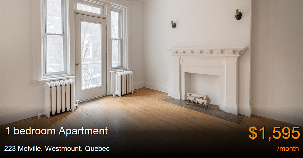 223 melville, westmount Apartment for Rent