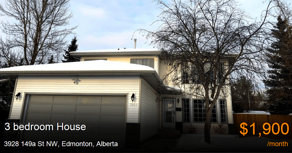 3928 149a St NW, Edmonton House for Rent