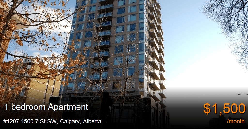 1207 1500 7th St SW, Calgary Apartments for rent