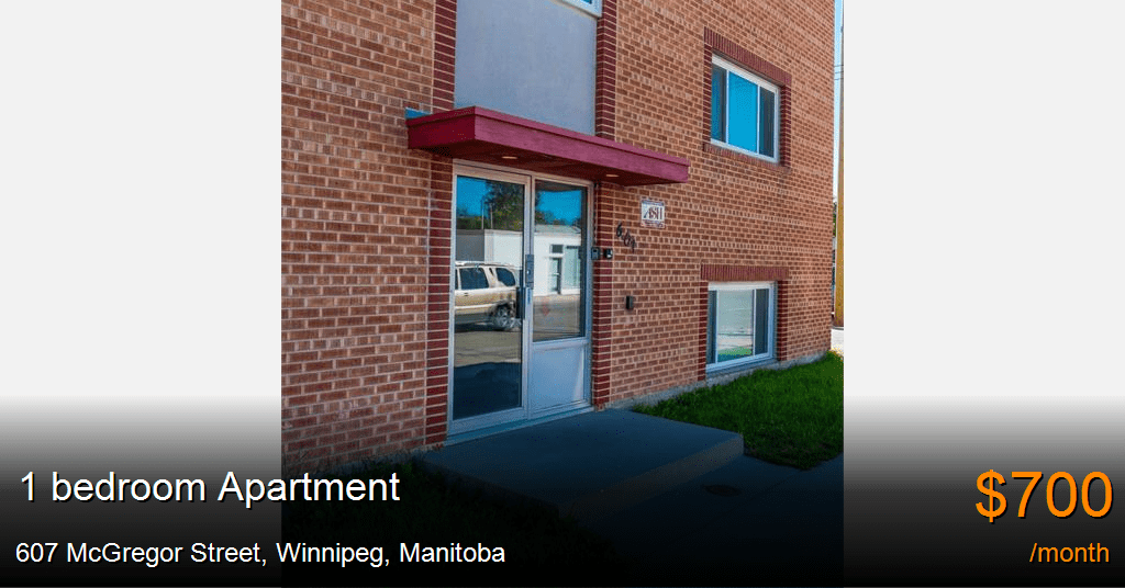 607 mcgregor street, winnipeg Apartment for Rent